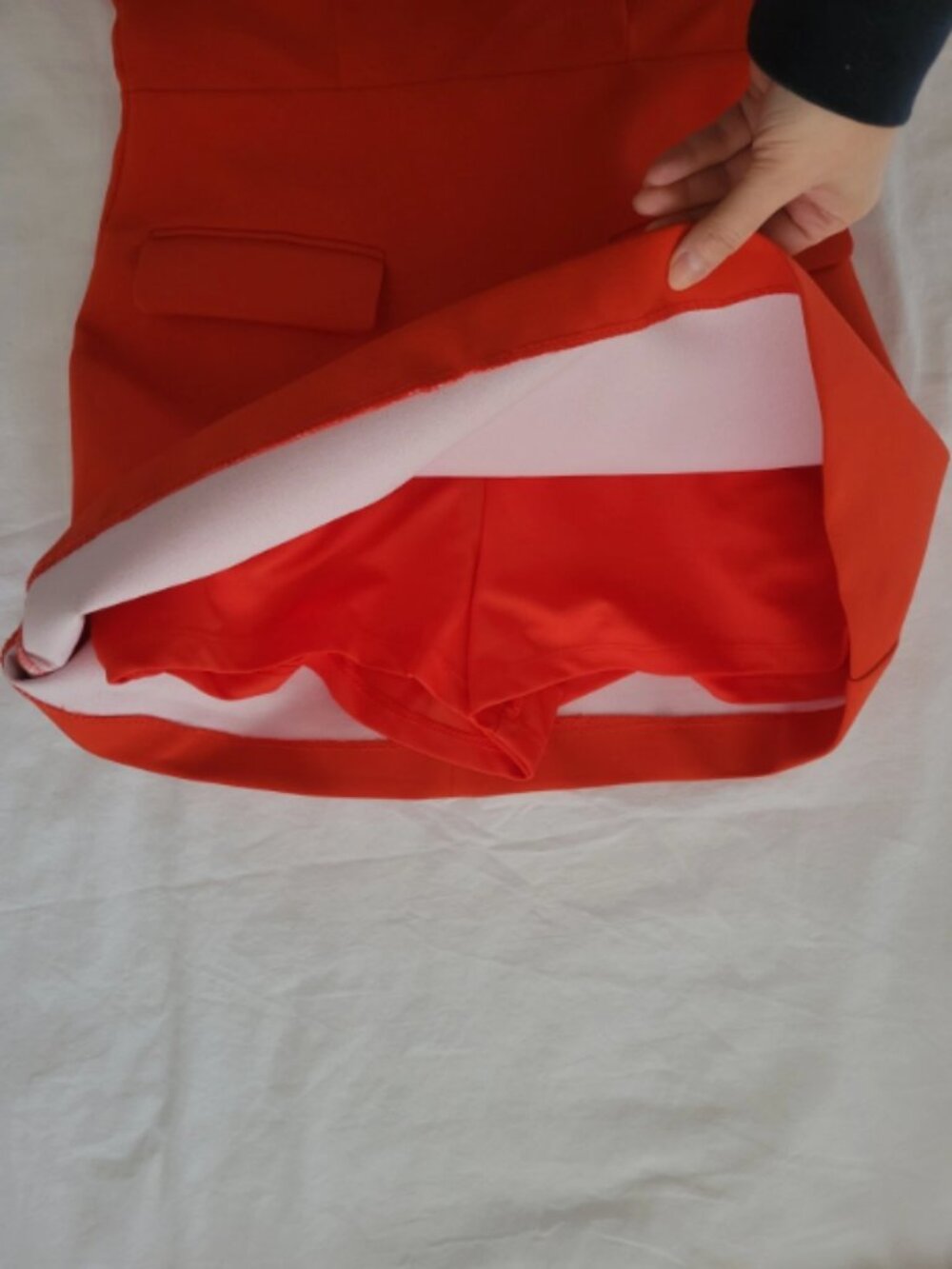 Zara Red Cocktail Romper Dress Womens Small Strapless Mini Party Zip Back - Picture 7 of 7